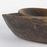 Mercana Nikita Set of 2 Large Medium Brown Reclaimed Wood Bowls