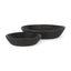 Mercana Nikita Set of 2 Large Black-Brown Reclaimed Wood Bowls