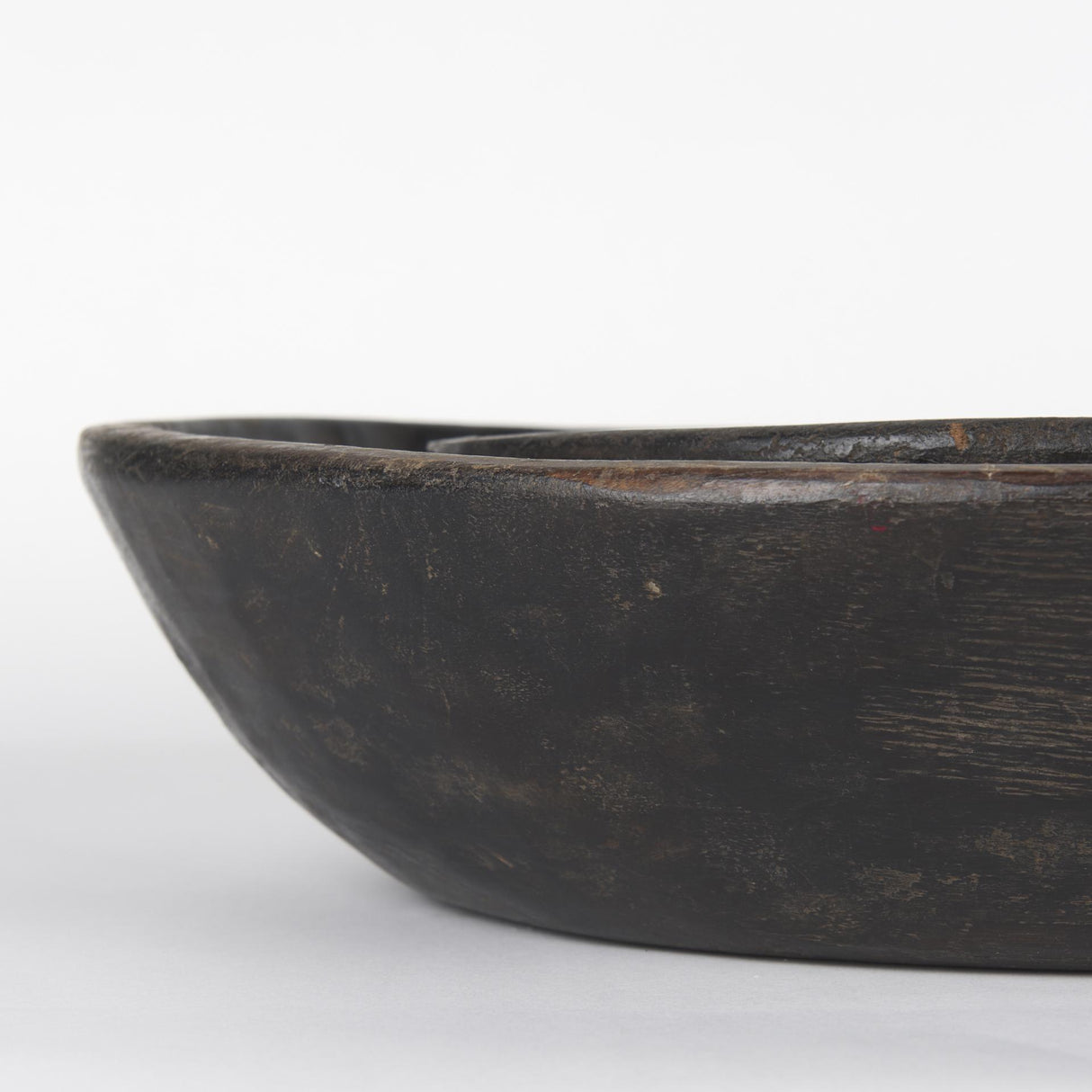 Mercana Nikita Set of 2 Large Black-Brown Reclaimed Wood Bowls