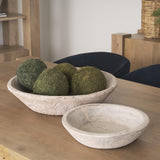 Mercana Nikita Set of 2 Large Light-Wash Reclaimed Wood Bowls