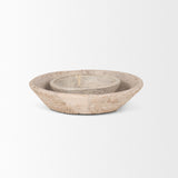 Mercana Nikita Set of 2 Large Light-Wash Reclaimed Wood Bowls