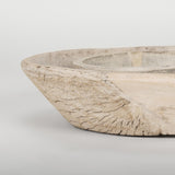 Mercana Nikita Set of 2 Large Light-Wash Reclaimed Wood Bowls