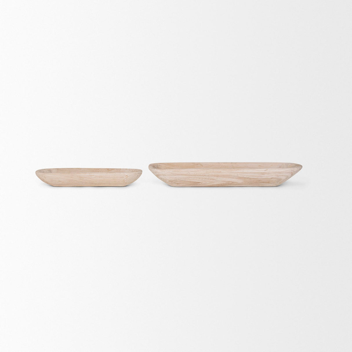 Mercana Athena Set of 2 Extra Large Light-Wash Reclaimed Wood Trays