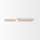 Mercana Athena Set of 2 Extra Large Light-Wash Reclaimed Wood Trays