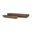 Mercana Athena Set of 2 Extra Large Medium Brown Reclaimed Wood Trays