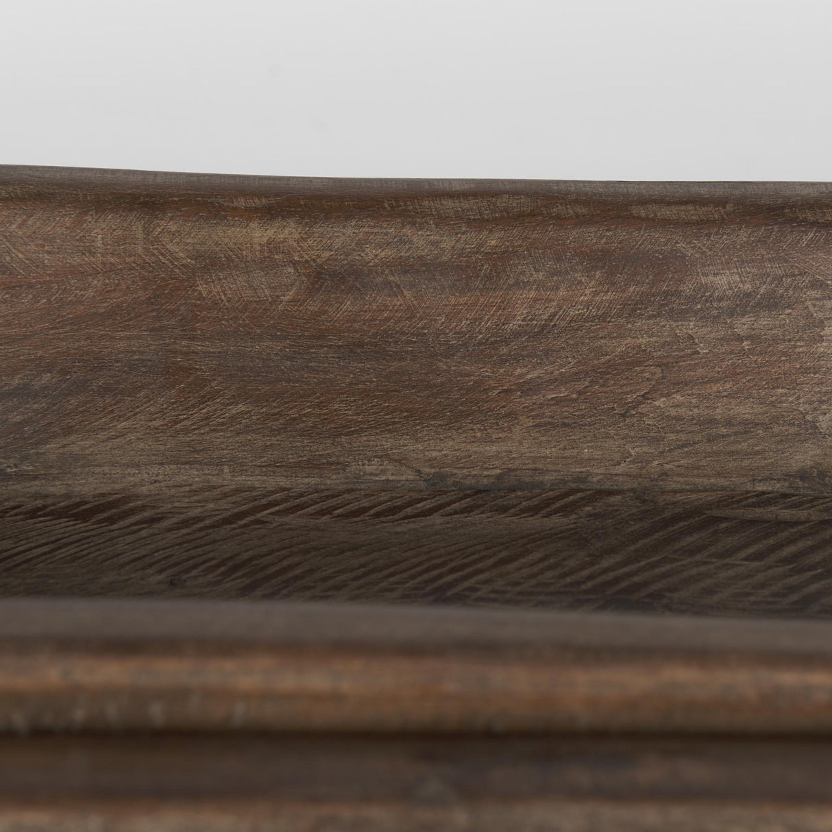 Mercana Athena Set of 2 Extra Large Medium Brown Reclaimed Wood Trays