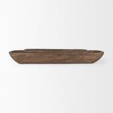 Mercana Athena Set of 2 Extra Large Medium Brown Reclaimed Wood Trays