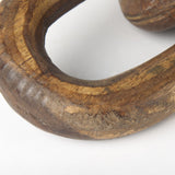Mercana Tayla Large Medium Brown Wood Chain Link
