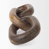 Mercana Tayla Large Medium Brown Wood Chain Link