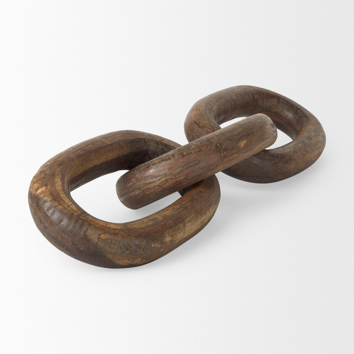 Mercana Tayla Large Medium Brown Wood Chain Link