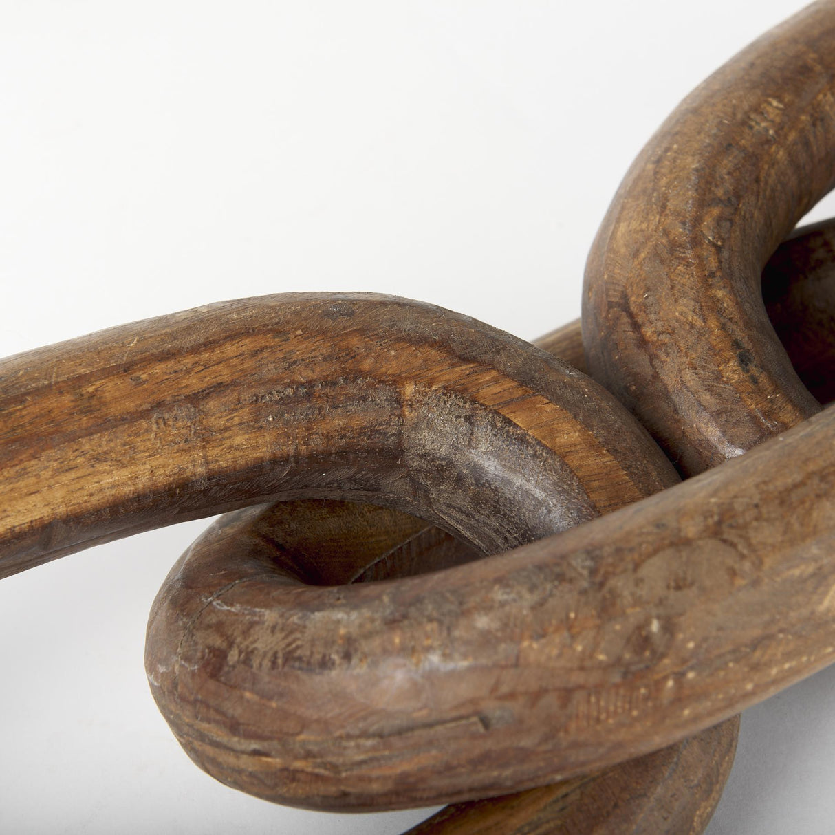 Mercana Tayla Large Medium Brown Wood Chain Link