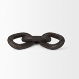 Mercana Tayla Large Black-Brown Wood Chain Link