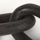 Mercana Tayla Large Black-Brown Wood Chain Link
