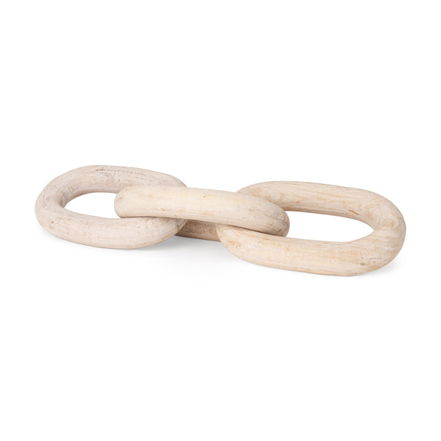 Mercana Tayla Large Blonde Wood Chain Link