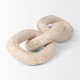 Mercana Tayla Large Blonde Wood Chain Link