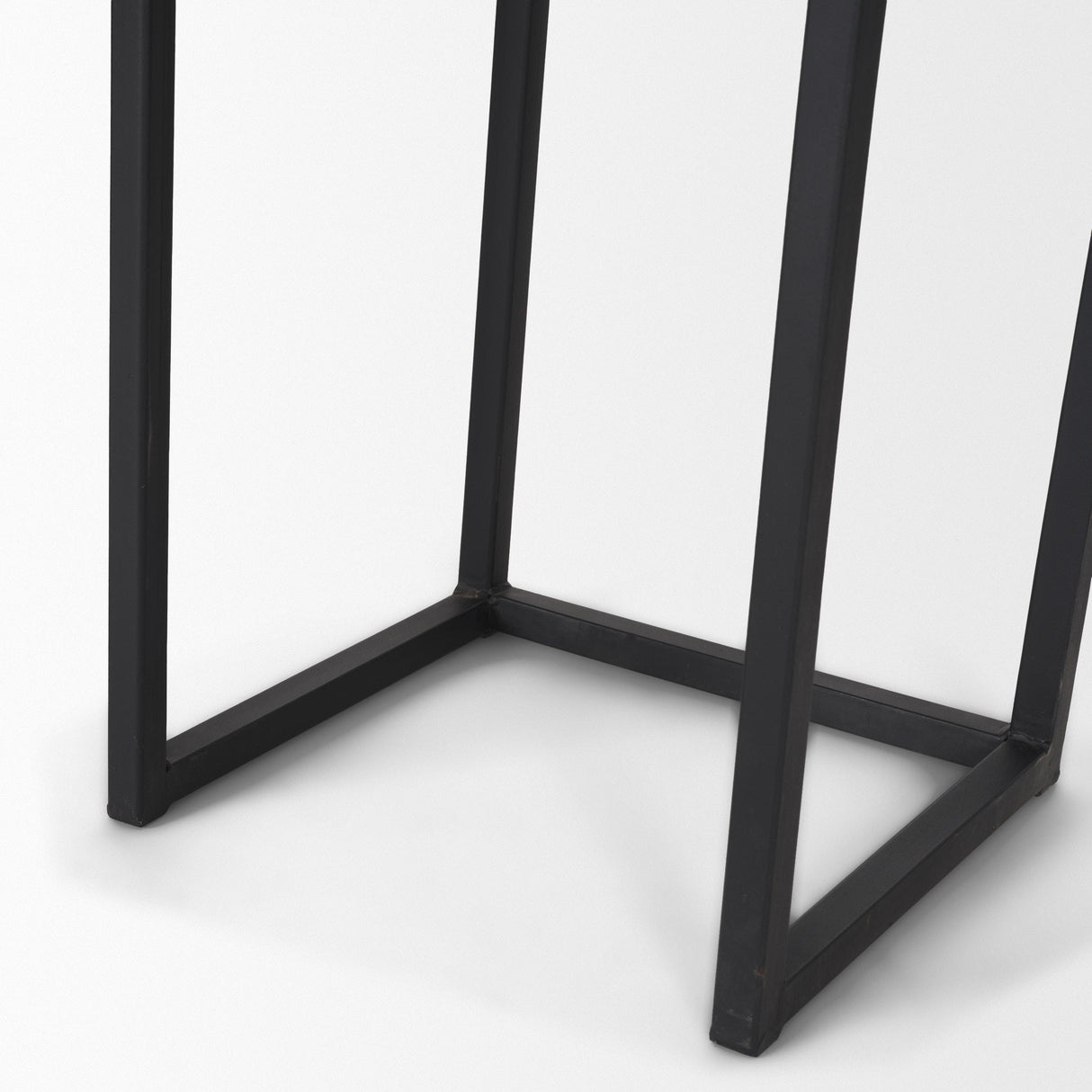 Mercana Jadine Set of 2 Medium Brown Wood w/ Black Metal Rectangle Frames