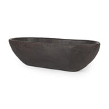Mercana Athena Extra Large Oblong Black-Brown Reclaimed Wood Bowl