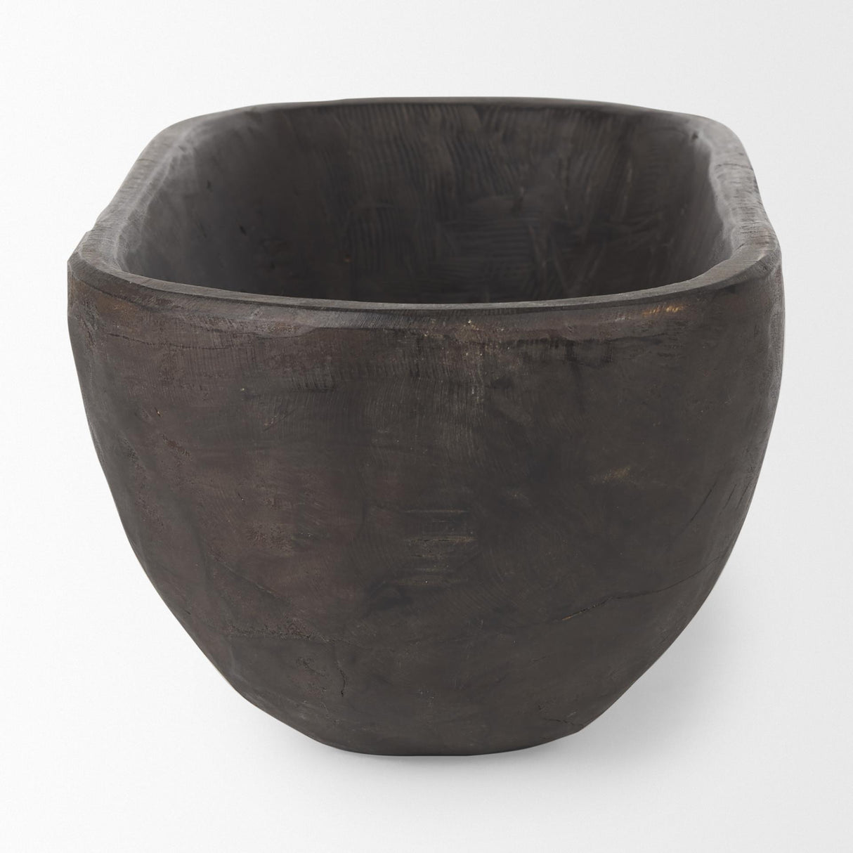 Mercana Athena Extra Large Oblong Black-Brown Reclaimed Wood Bowl