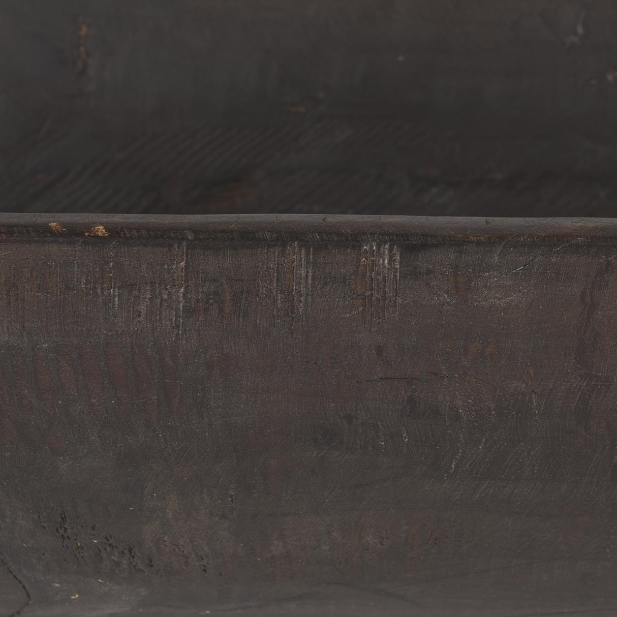 Mercana Athena Extra Large Oblong Black-Brown Reclaimed Wood Bowl