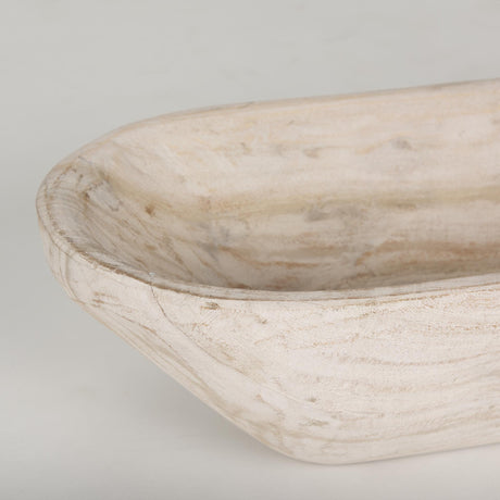 Mercana Athena Extra Large Oblong Light-Wash Reclaimed Wood Bowl