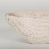Mercana Athena Extra Large Oblong Light-Wash Reclaimed Wood Bowl