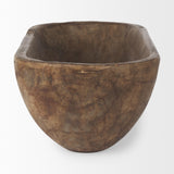 Mercana Athena Extra Large Oblong Medium Brown Reclaimed Wood Bowl
