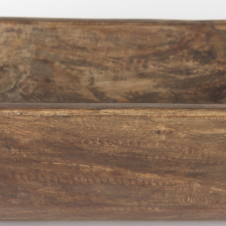 Mercana Athena Extra Large Oblong Medium Brown Reclaimed Wood Bowl
