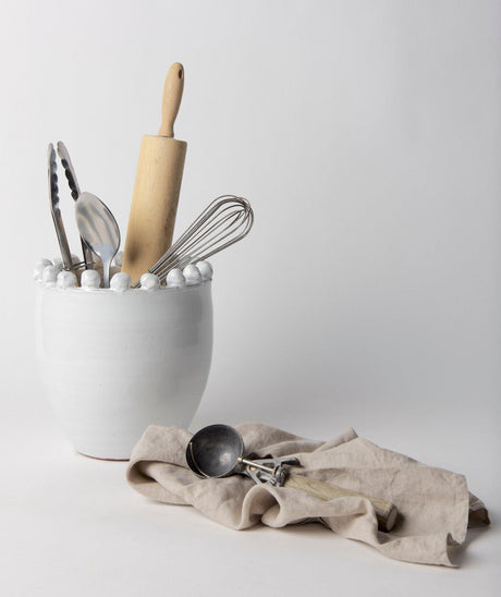 Mercana Basin Small Off-White Glazed Vase