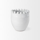 Mercana Basin Small Off-White Glazed Vase