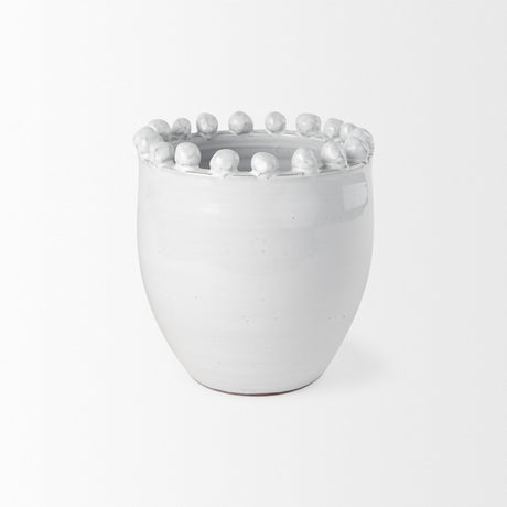 Mercana Basin Small Off-White Glazed Vase