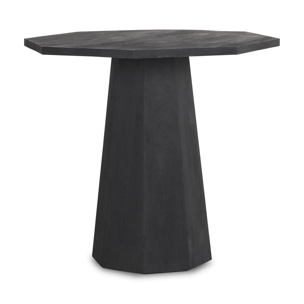 Mercana Maxine Hexagonal Black Wood Foyer Table