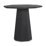 Mercana Maxine Hexagonal Black Wood Foyer Table