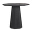 Mercana Maxine Hexagonal Black Wood Foyer Table