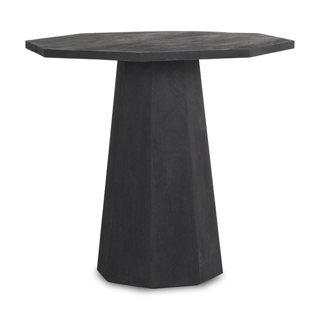 Mercana Maxine Hexagonal Black Wood Foyer Table