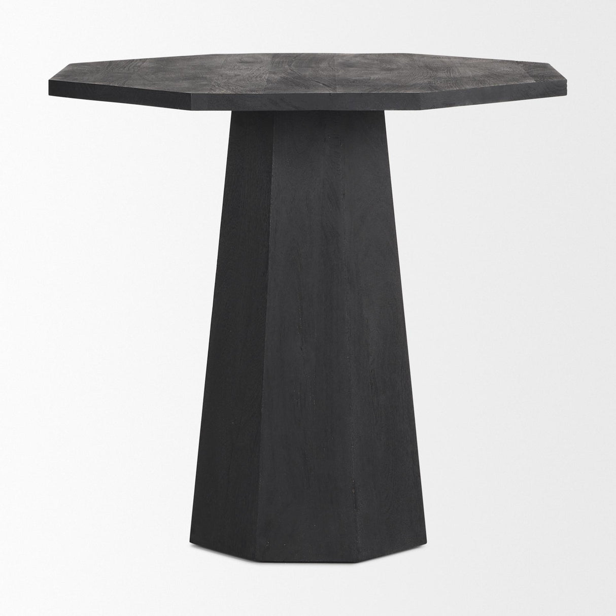 Mercana Maxine Hexagonal Black Wood Foyer Table
