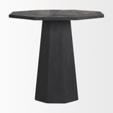 Mercana Maxine Hexagonal Black Wood Foyer Table