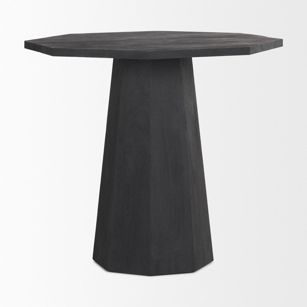 Mercana Maxine Hexagonal Black Wood Foyer Table