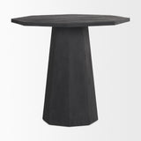 Mercana Maxine Hexagonal Black Wood Foyer Table