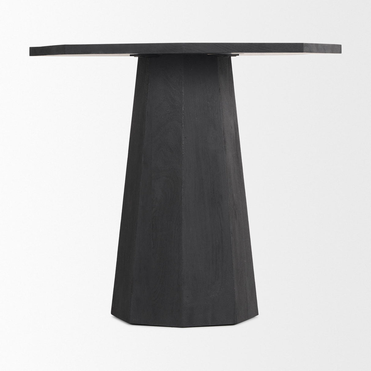Mercana Maxine Hexagonal Black Wood Foyer Table