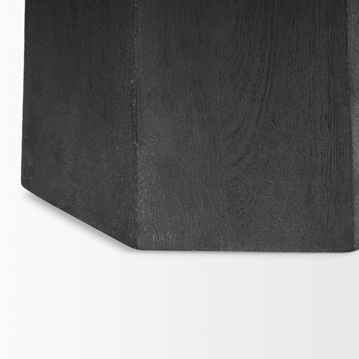 Mercana Maxine Hexagonal Black Wood Foyer Table