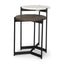 Mercana Larkin Marble & Dark Brown Wood Tabletop Nesting End/Side Tables