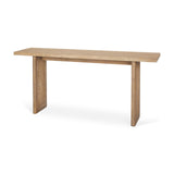 Mercana Grier Light Brown Solid Wood w/ Cane Accent Console Table