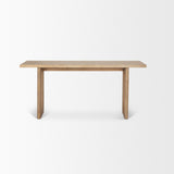 Mercana Grier 65" Light Brown Solid Wood w/ Cane Console Table