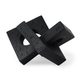 Mercana Linx Small Matte Black Resin Sculpture Decorative Object