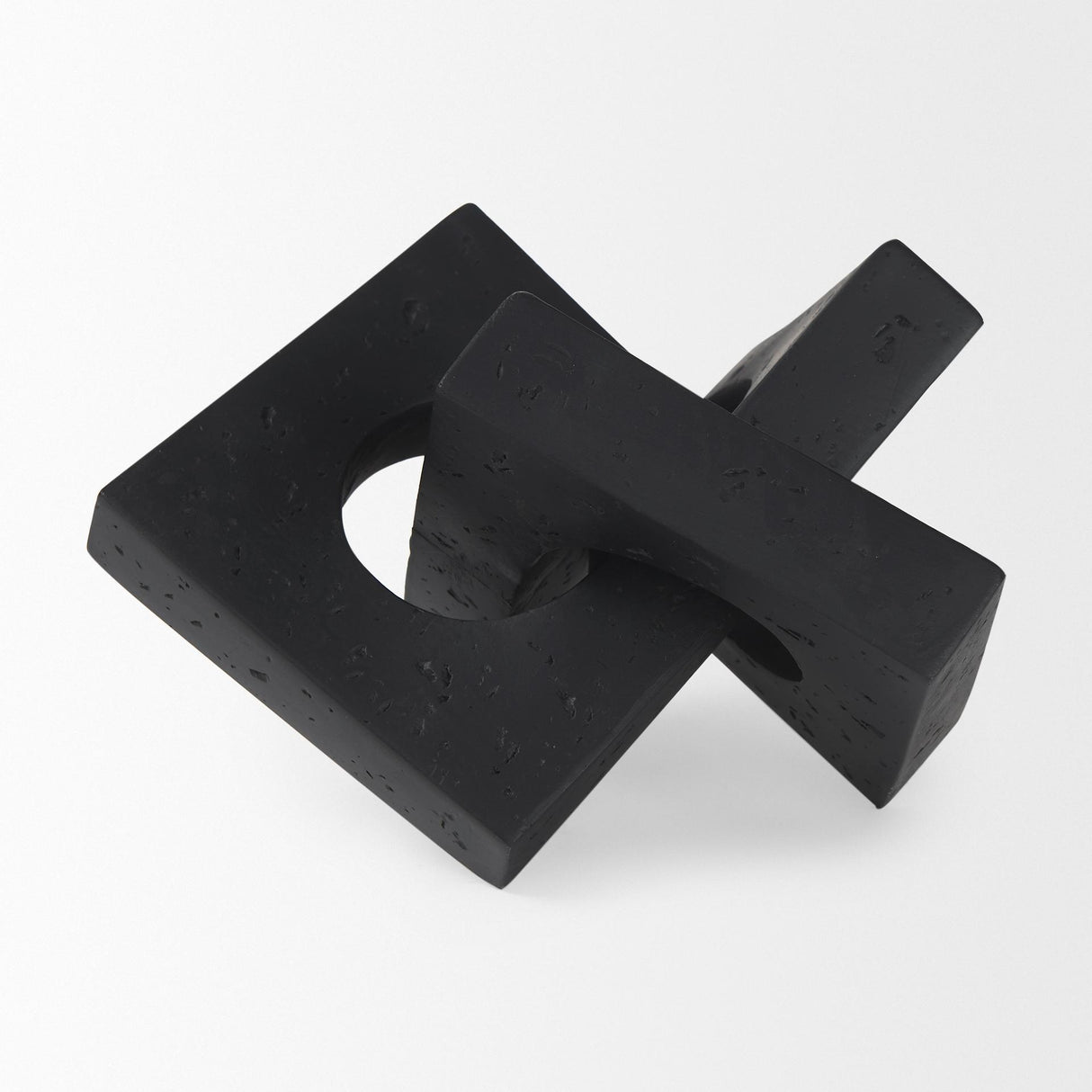Mercana Linx Small Matte Black Resin Sculpture Decorative Object