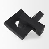 Mercana Linx Small Matte Black Resin Sculpture Decorative Object