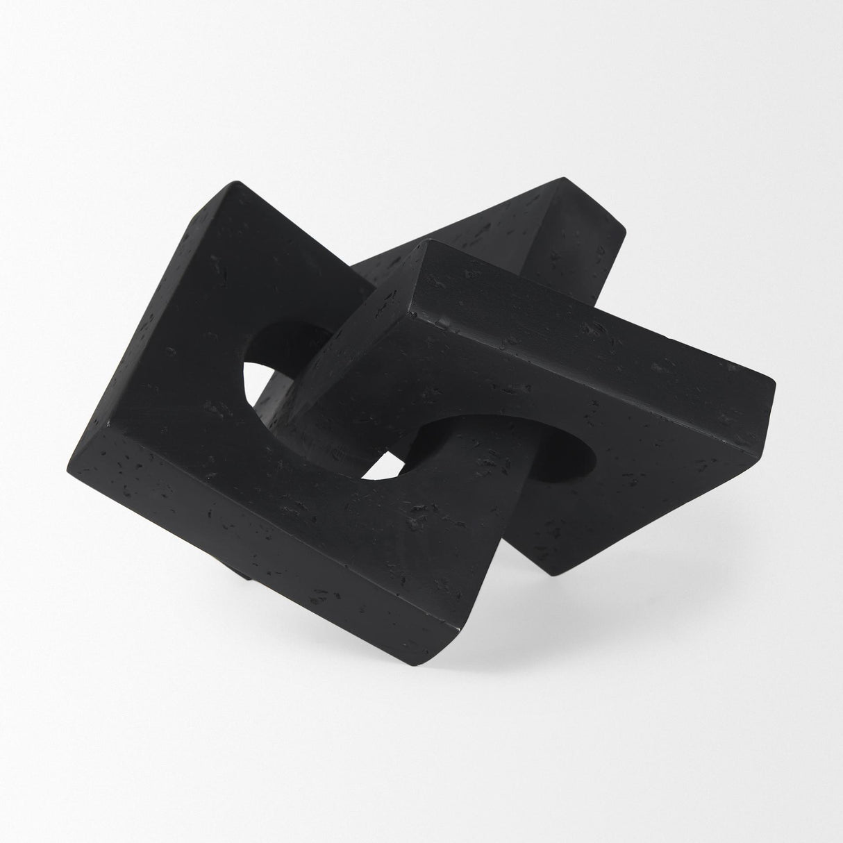 Mercana Linx Small Matte Black Resin Sculpture Decorative Object