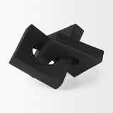 Mercana Linx Small Matte Black Resin Sculpture Decorative Object