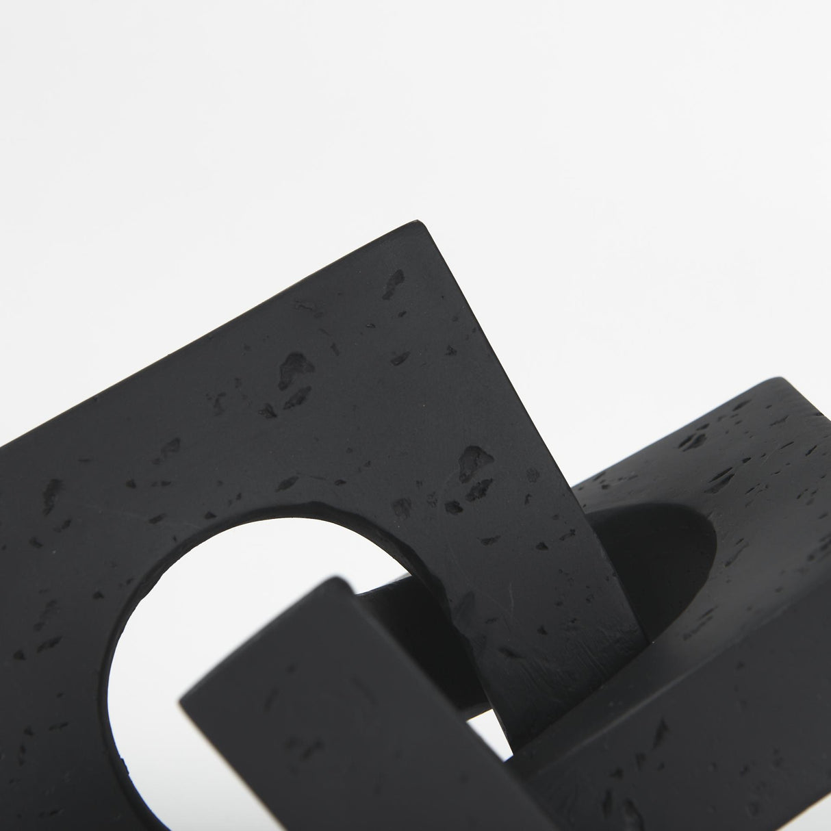 Mercana Linx Small Matte Black Resin Sculpture Decorative Object