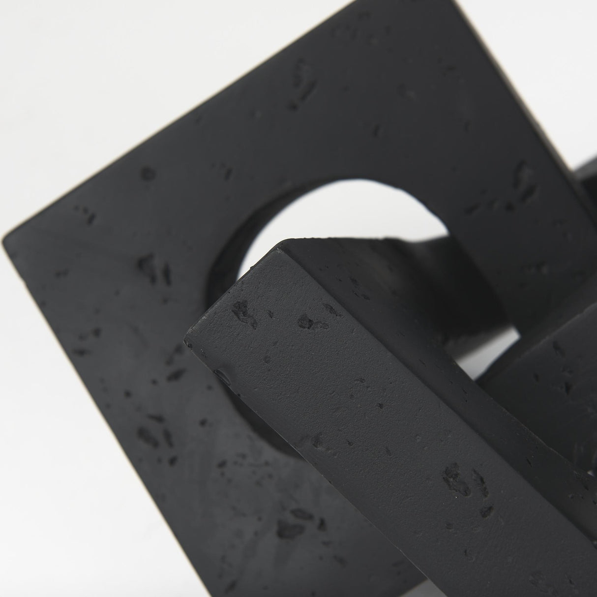 Mercana Linx Small Matte Black Resin Sculpture Decorative Object